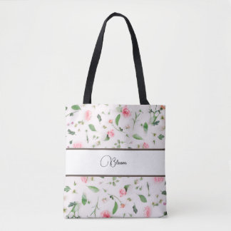 Flowers Bloom Tote Bag Tygkasse