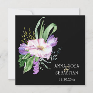*~*Flowers Boho AR15 QR OSA Bröllop Inbjudningar