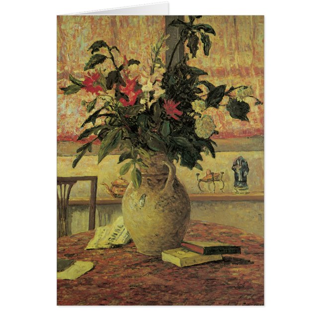 Flowers Bouquet at Window av Maxine Maufra Hälsningskort (Framsidan)