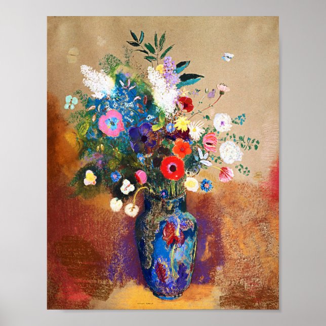Flowers Bouquet av Odilon Redon Poster (Framsidan)