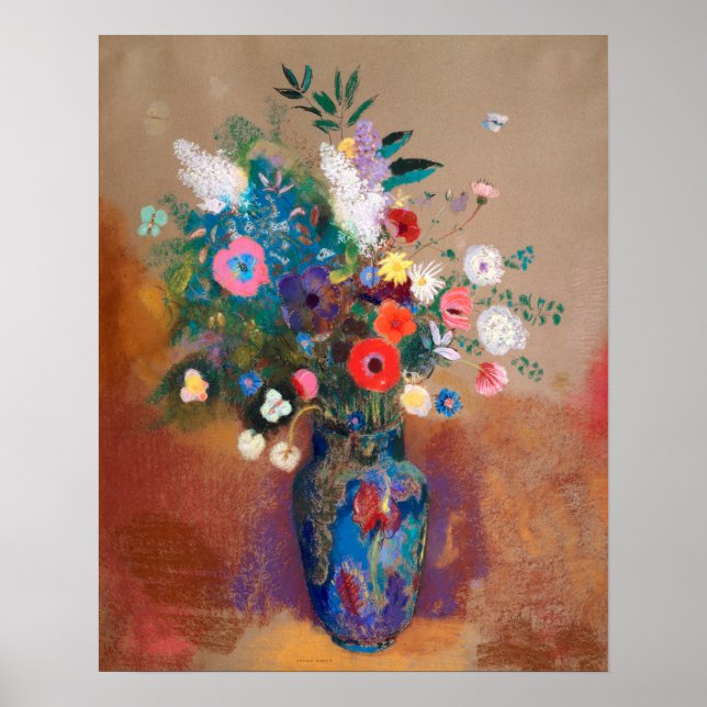 Flowers Bouquet av Odilon Redon Poster (Framsidan)