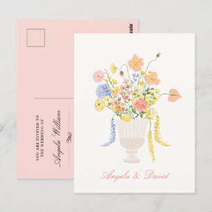 Flowers bouquet bröllop vykort