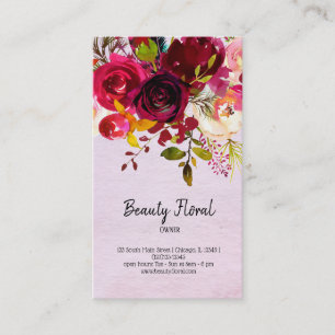 Flowers Bouquet Florist Visitkort