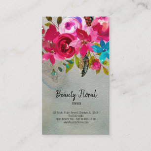 Flowers Bouquet Florist Visitkort