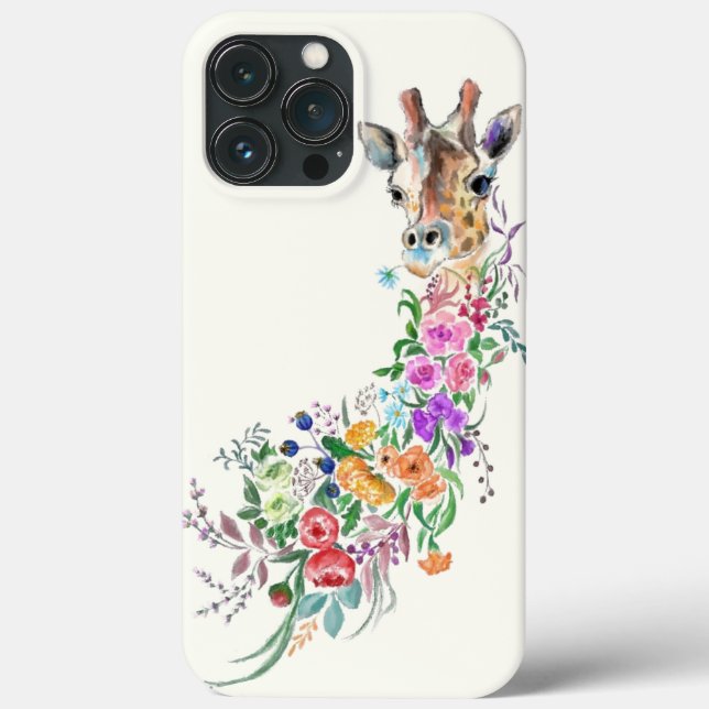Flowers Bouquet Giraffe iphone case (Baksida)