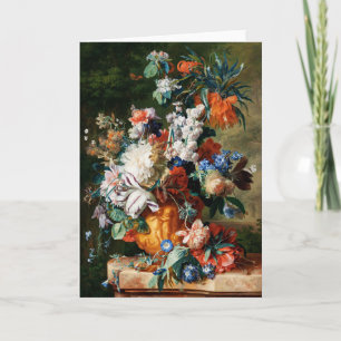 Flowers Bouquet i en urn av Jan van Huysum Kort
