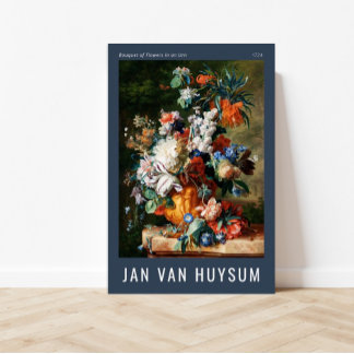 Flowers Bouquet i en urn av Jan van Huysum Poster