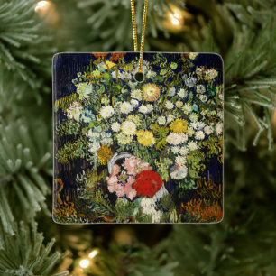 Flowers Bouquet i Vas av Vincent Van Gogh Julgransprydnad Keramik