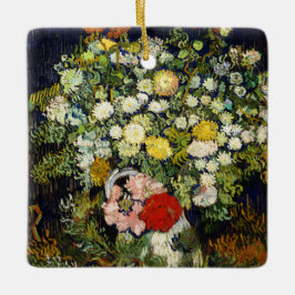 Flowers Bouquet i Vas av Vincent Van Gogh Julgransprydnad Keramik