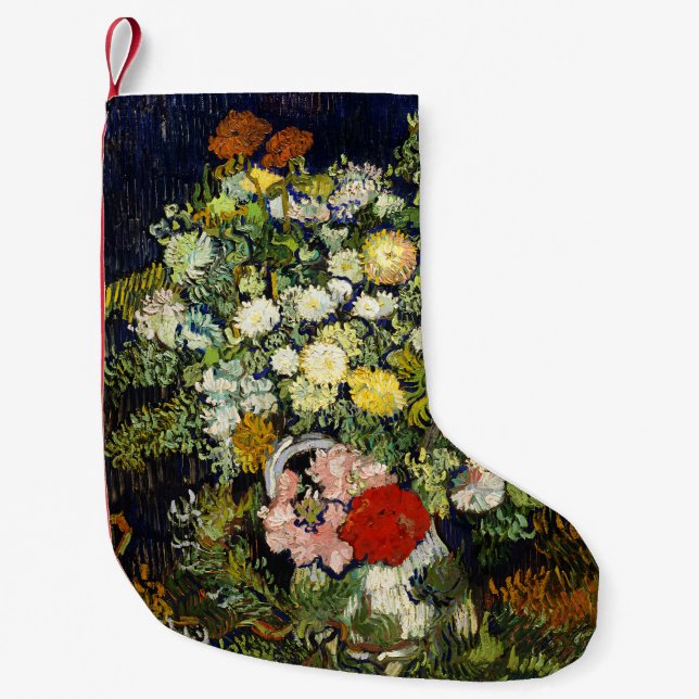 Flowers Bouquet i Vas av Vincent Van Gogh Liten Julstrumpa (Framsidan)