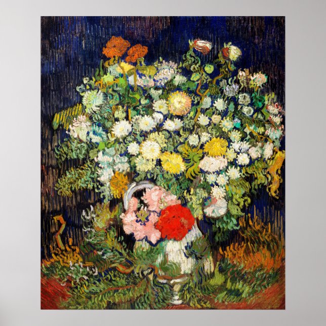 Flowers Bouquet i Vas av Vincent Van Gogh Poster (Framsidan)
