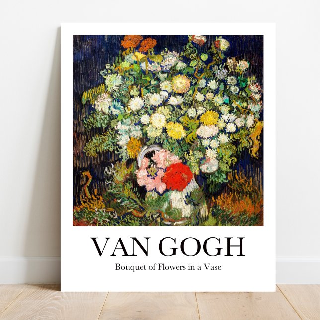 Flowers Bouquet i Vas av Vincent van Gogh Poster (Van Gogh's Vibrant Blooms: "Bouquet of Flowers." Museum-quality poster)