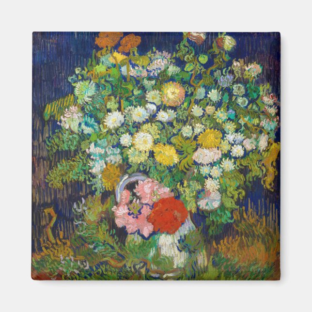 Flowers Bouquet i Vas, Van Gogh Magnet (Framsidan)
