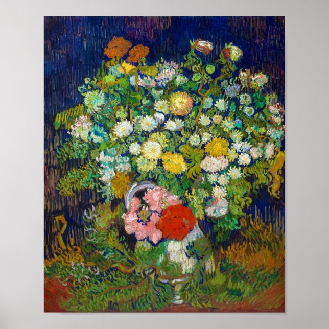Flowers Bouquet i Vas, Van Gogh Poster (Framsidan)
