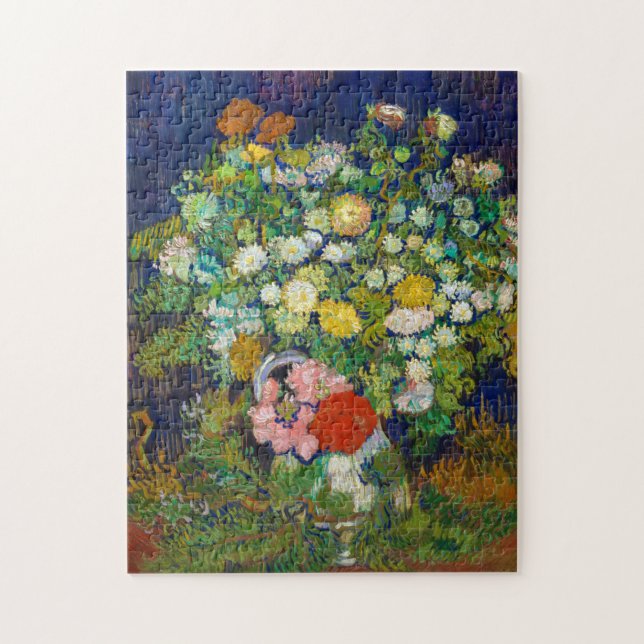 Flowers Bouquet i Vas, Van Gogh Pussel (Vertikal)