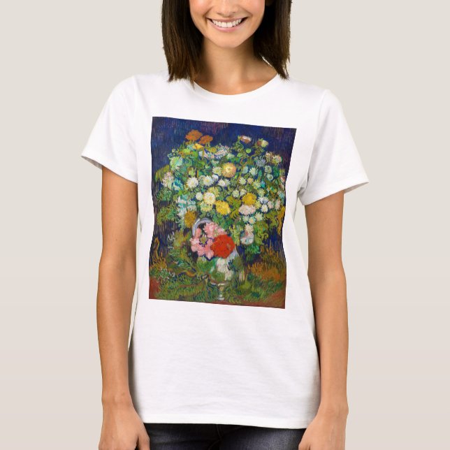 Flowers Bouquet i Vas, Van Gogh T Shirt (Framsida)