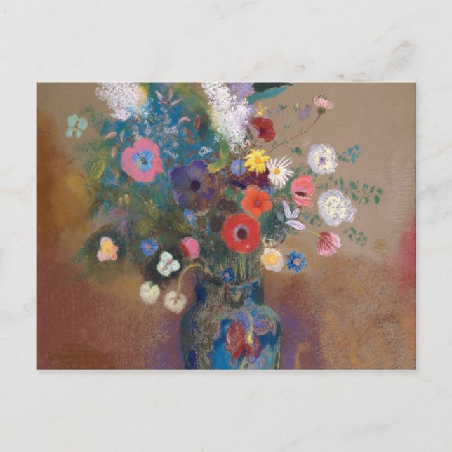 Flowers Bouquet - Odilon Redon Vykort (Framsida)