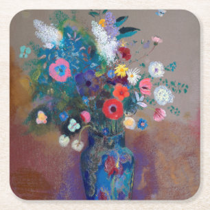 Flowers Bouquet, Redon Underlägg Papper Kvadrat