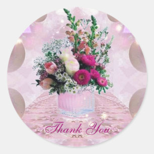 Flowers Bouquet Sticker Runt Klistermärke