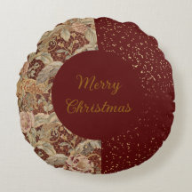 Flowers,Burgundi Red Gold Glitter, Merry Christmas