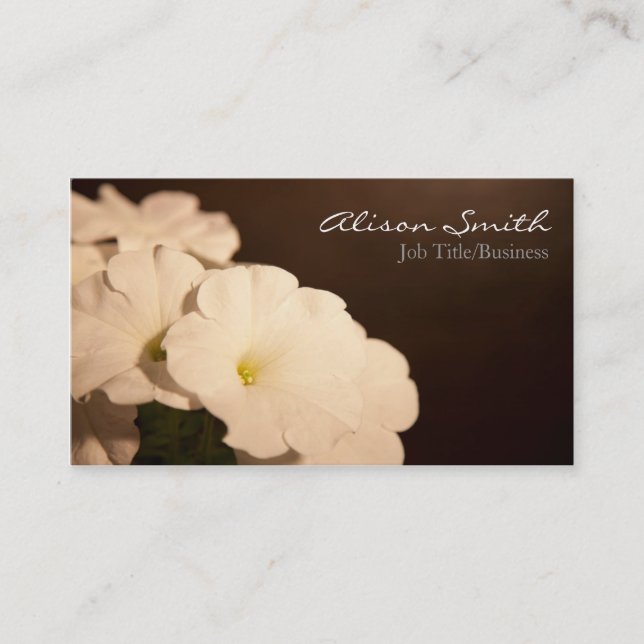 Flowers Business Card Visitkort (Framsida)