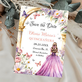 Flowers Butterflies Lilac Princess Quinceañera Spara Datumet