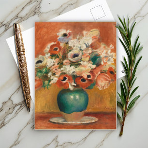 Flowers by August Renoir, Art Vykort