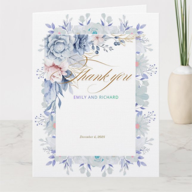 Flowers card tack kort (Framsida)