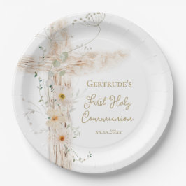 flowers cross First Holy Communion