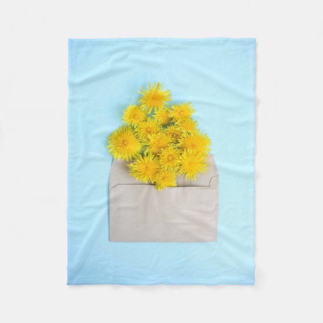 Flowers | Dandelions in Envelope Fleecefilt (Framsidan)