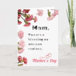 Flowers Decorated Mamma är ett Blating Helgdag Car Kort