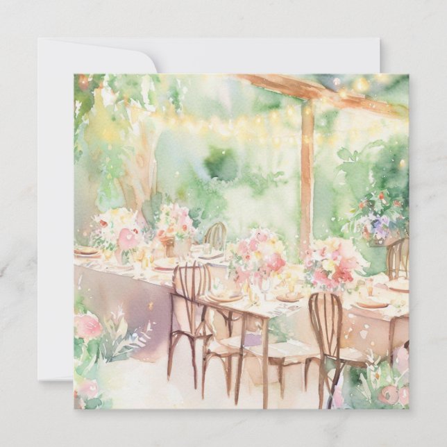 Flower's Delight: Enchanting Garden, A Baby Shower Inbjudningar (Framsida)