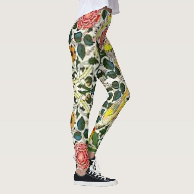 Flowers Design of William Morris Sjögräs Leggings (Höger)