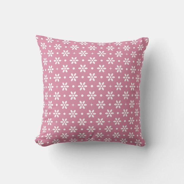 Flowers, Dots & Sparkles-Magenta Kudde (Framsida)