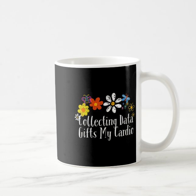 Flowers Drawing Collecting Data My Cardio Funny 20 Kaffemugg (Höger)