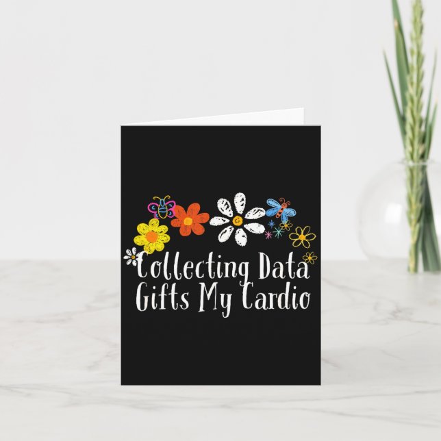 Flowers Drawing Collecting Data My Cardio Funny 20 Kort (Framsida)