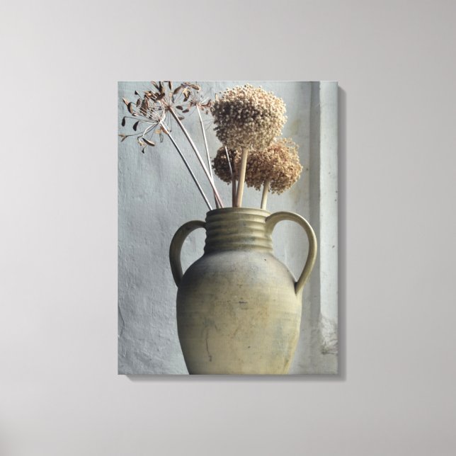 Flowers | Dried Flower Vase Canvastryck (Framsida)
