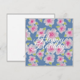 Flowers Elegance Happy Holidays Card Julkort