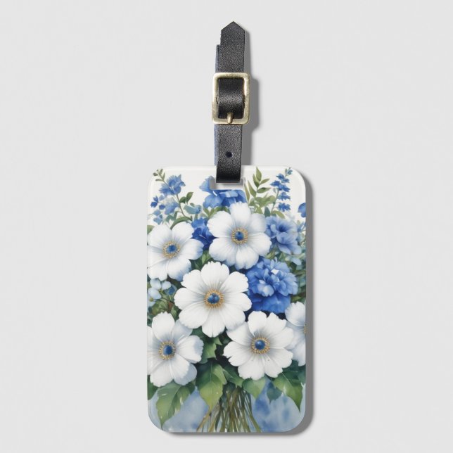 Flowers Elegant Vattenfärg Bagagebricka (Framsida vertikal)