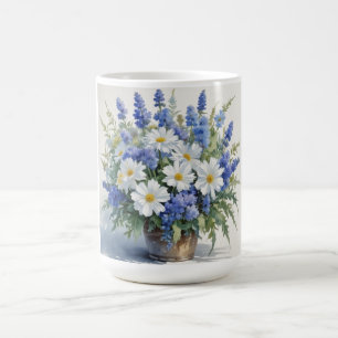 Flowers Elegant Vattenfärg Kaffemugg