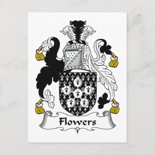 Flowers Family Crest Vykort