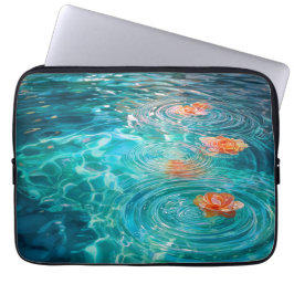 Flowers Floating on Water Laptop Fodral