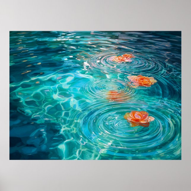 Flowers Floating on Water  Poster (Framsidan)