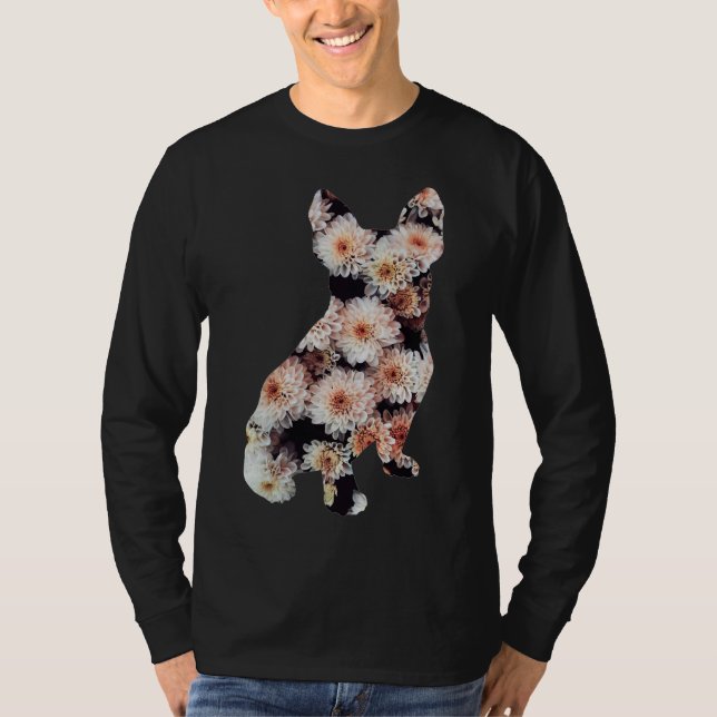 Flowers Frenchie T Shirt (Framsida)