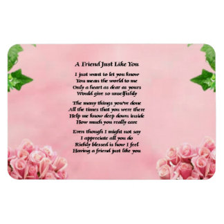 Flowers Friend Dikt Magnet