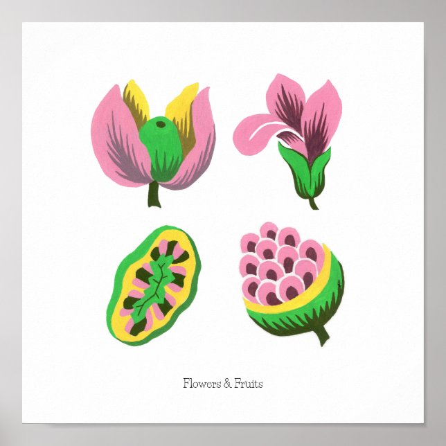 Flowers & Fruits Poster (Framsidan)