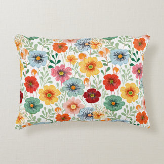 Flower's Fullt Färg Prydnadskudde