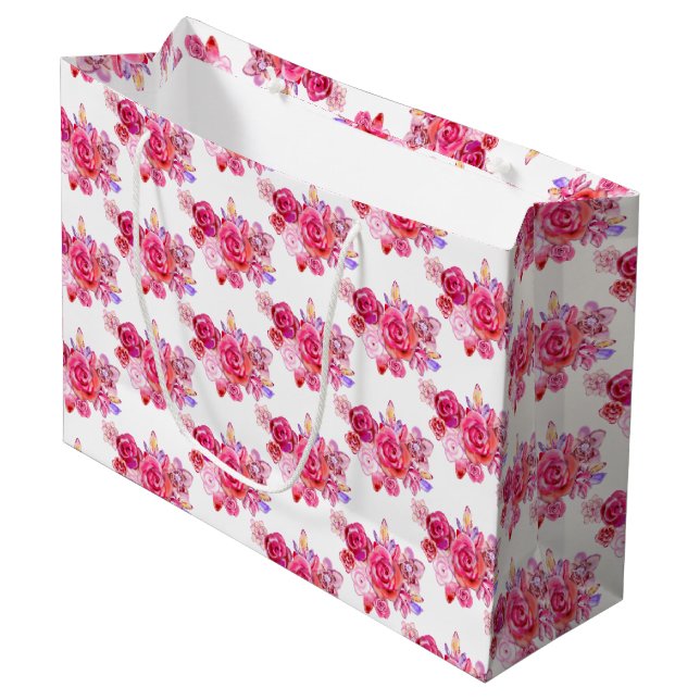 Flowers Gift Bag Ro (Framsidan Vinklad)