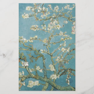 Flowers Gogh Grenar Almond Blommars Nature Brevpapper
