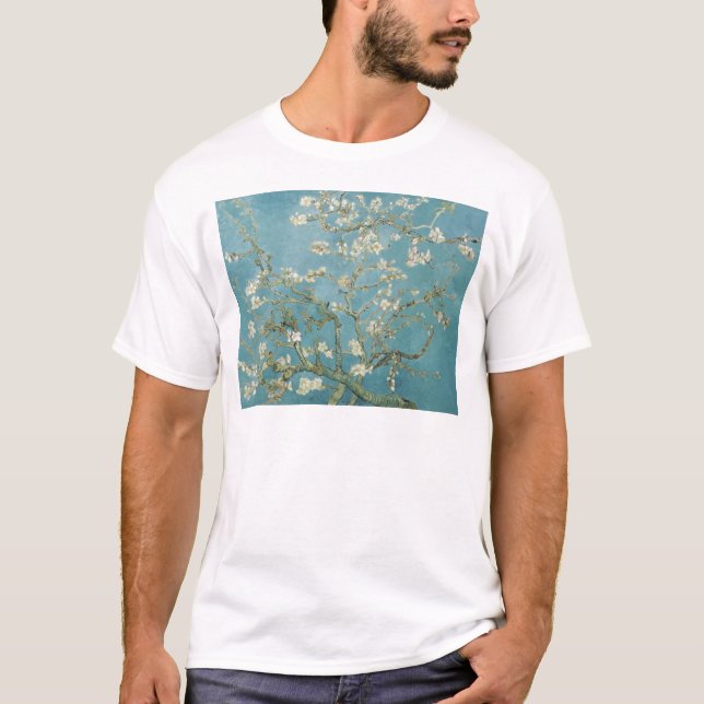 Flowers Gogh Grenar Almond Blommars Nature Tee (Framsida)